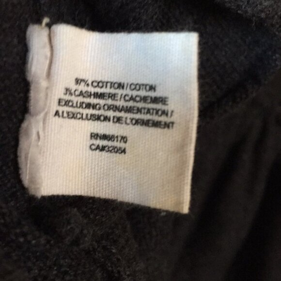 Anthropologie (S) Guinevere Dark Gray Cotton/Cashmere Sweeping Thrills Sweater - Picture 10 of 10